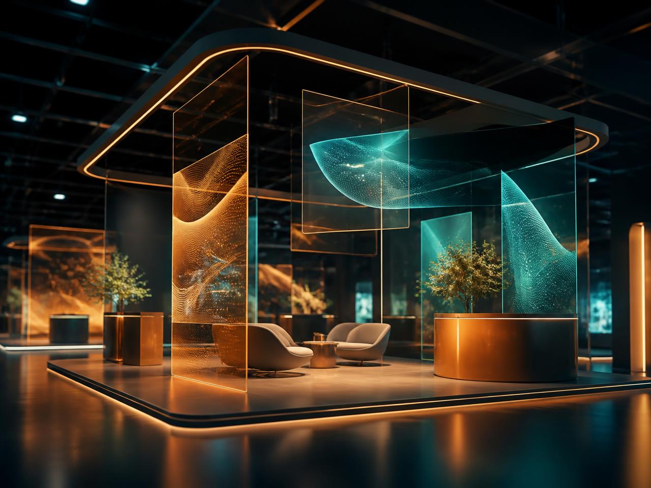 Digitale Reiseinhalte auf leuchtenden Displays